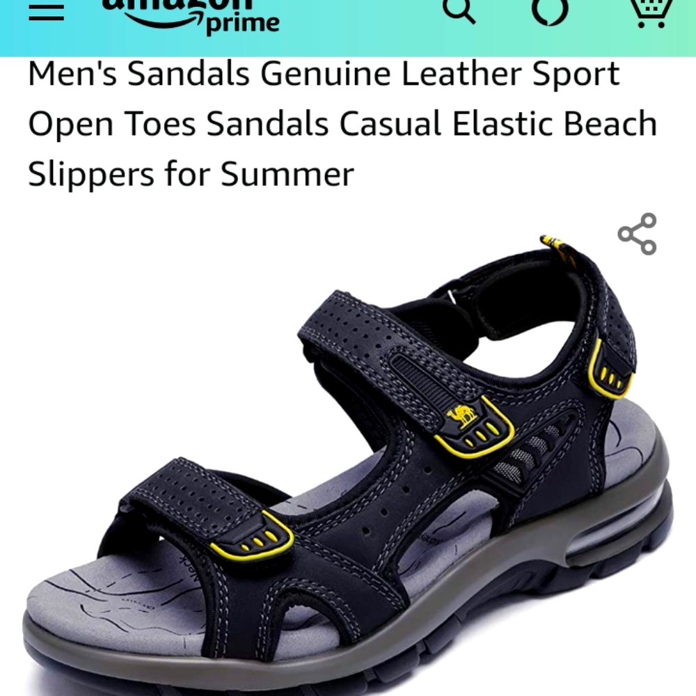 Camel Mens open toe leather sandals